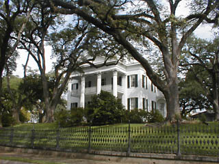 Mansion with trees