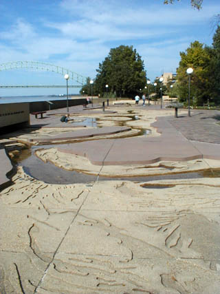 Mud Island with it's half-mile long to-scale Mississippi River