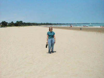 Karen on the beach