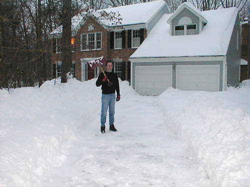 shoveled driveway