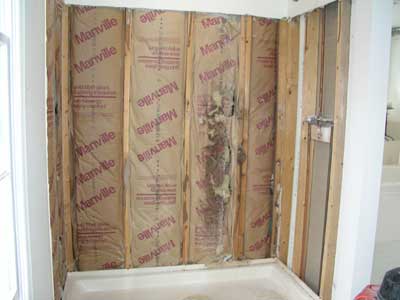 damage due to leaky tiles