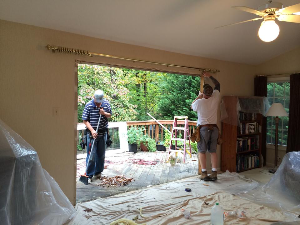 work on the back door