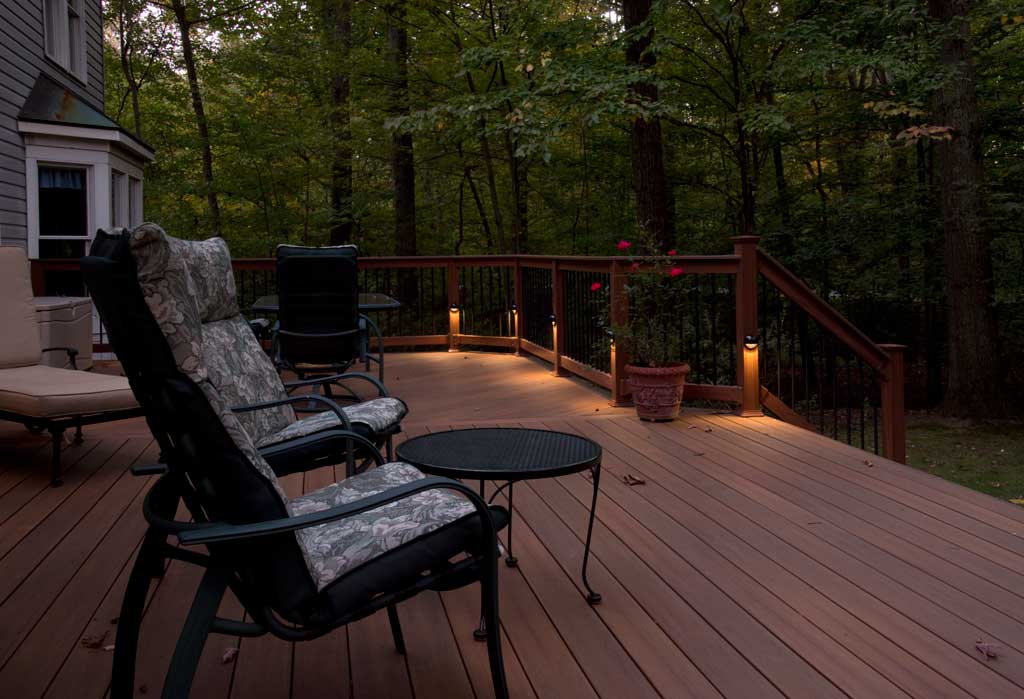 deck at dusk