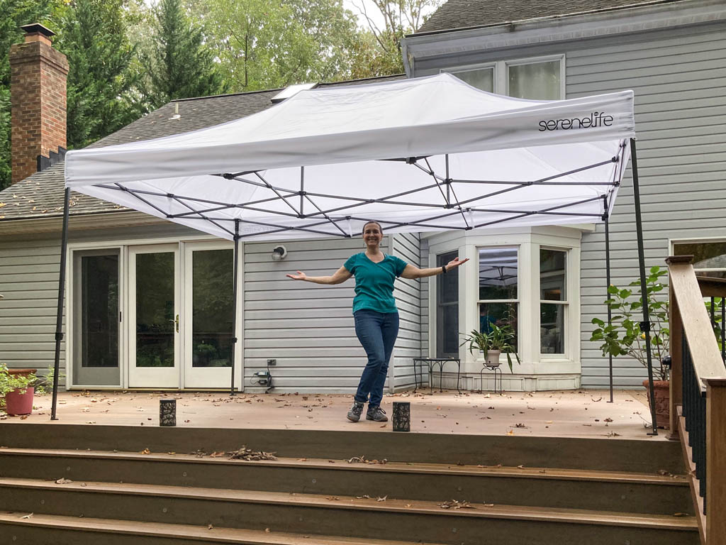 Karen with canopy